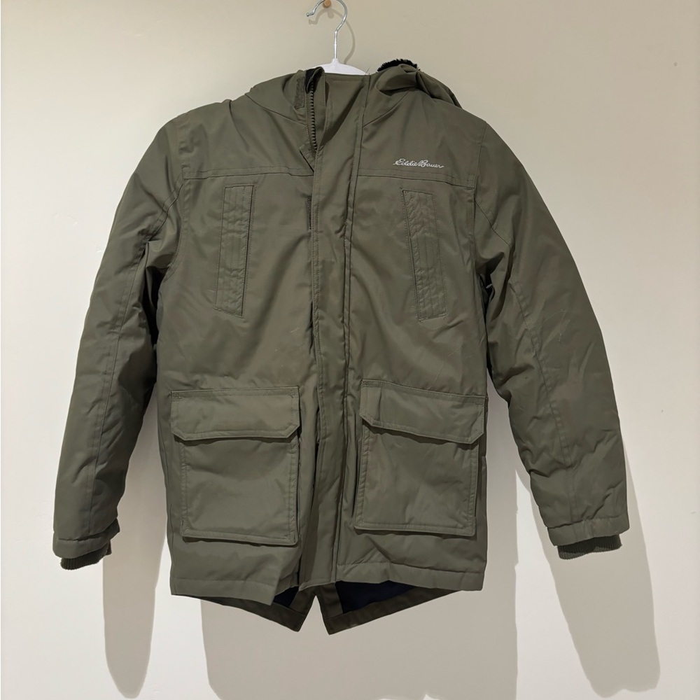 Eddie Bauer Olive Green Hooded Jacket